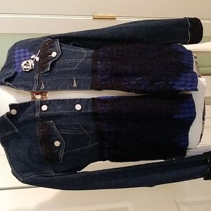 184 Jeaniemade Size Large Upcycled Jean Jacket